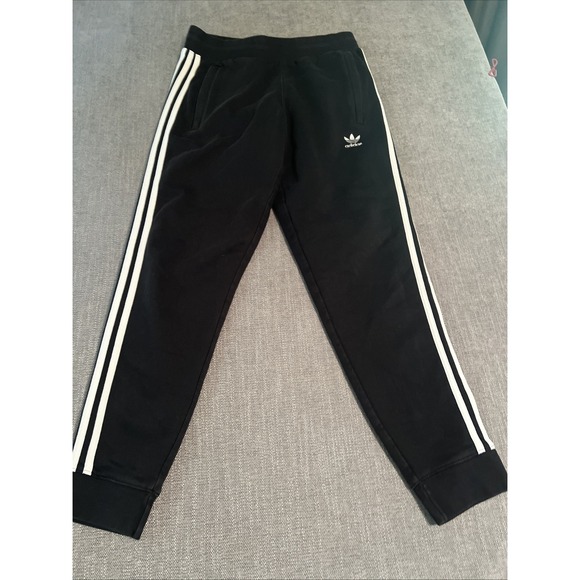 Adidas Adicolor 3 Stripe Pants Men's Medium Black Track Gym Training Casual - Picture 1 of 13